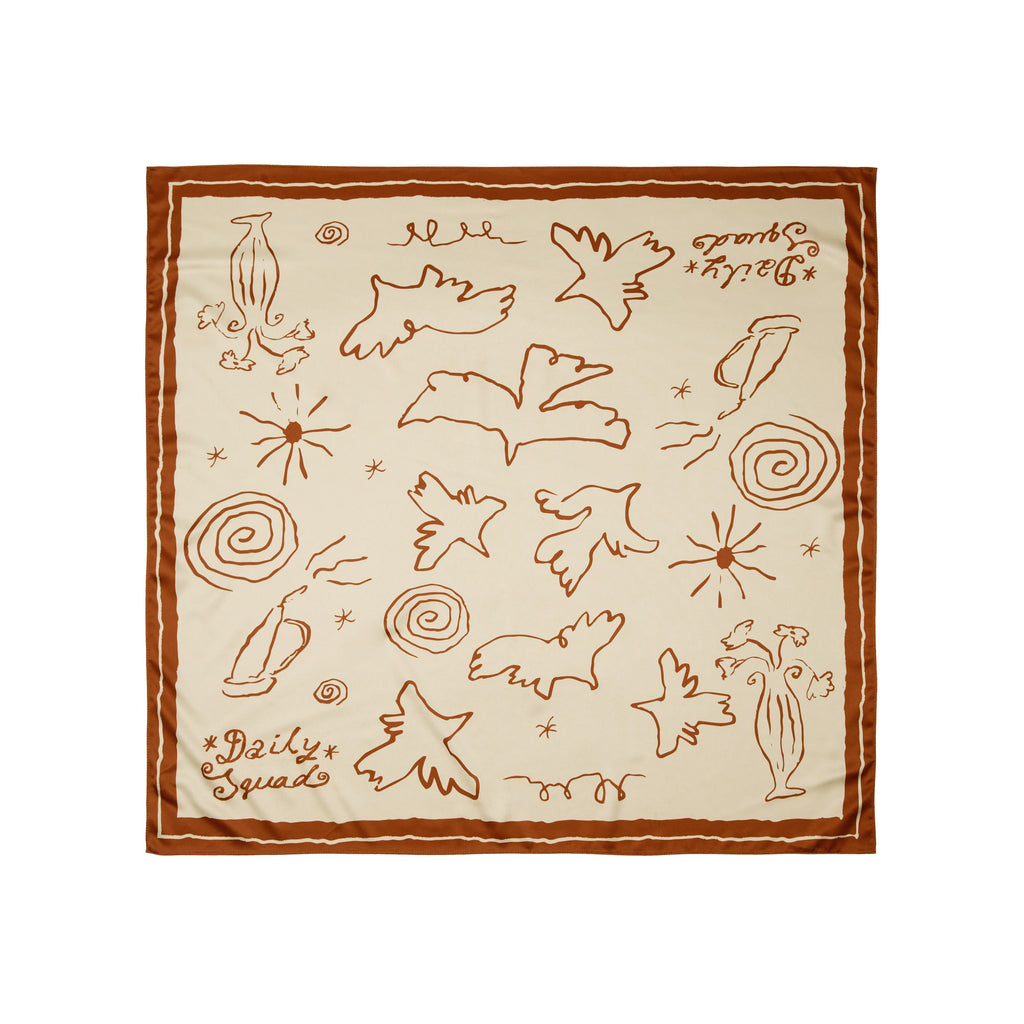 Bird & Letter Scarf