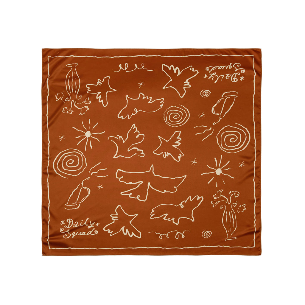 Bird & Letter Scarf