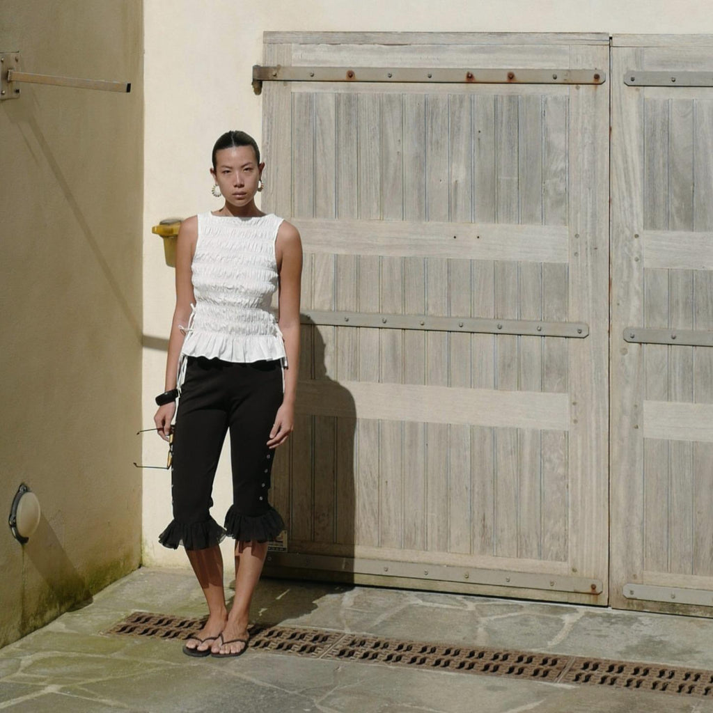 Ruffle Capri Pants