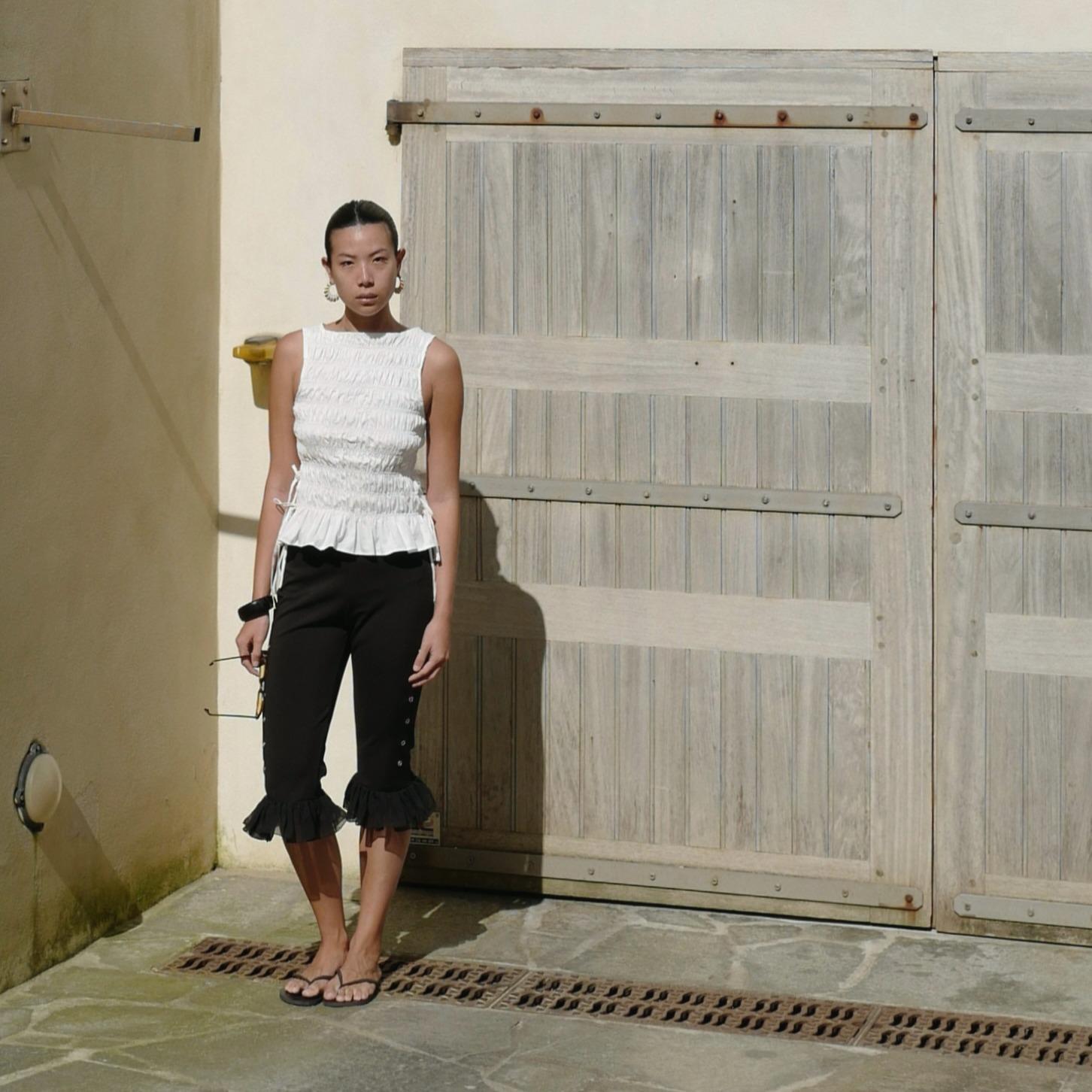 Ruffle Capri Pants