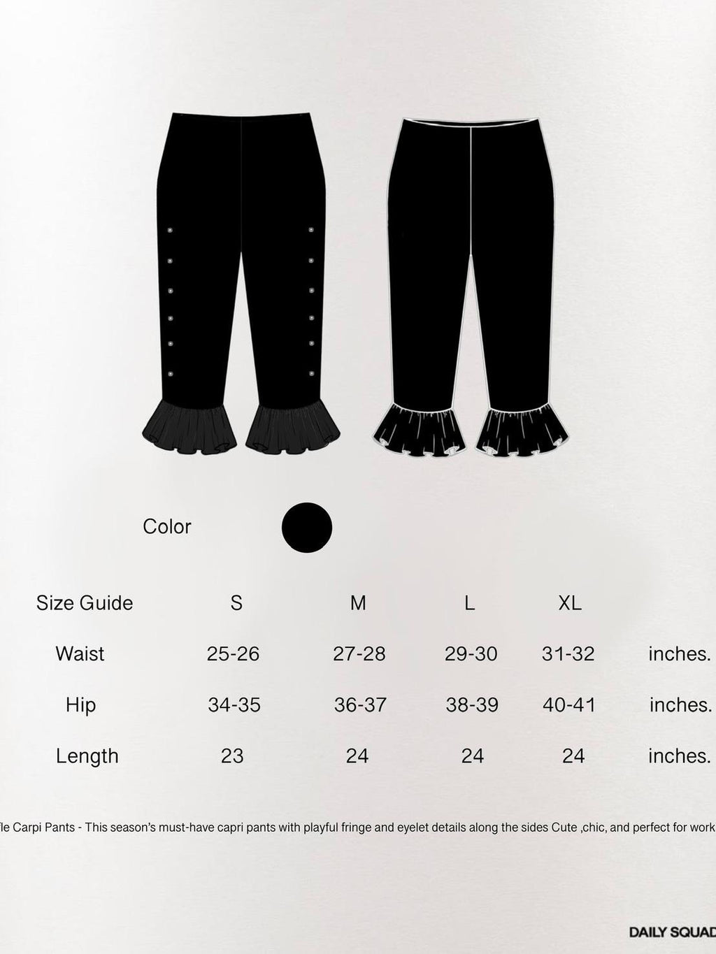 Ruffle Capri Pants