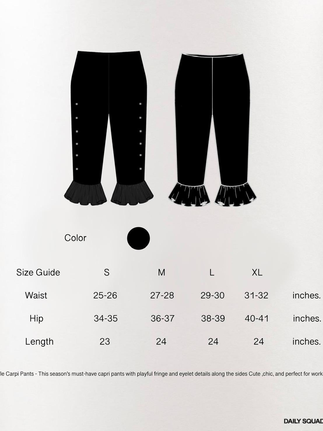 Ruffle Capri Pants